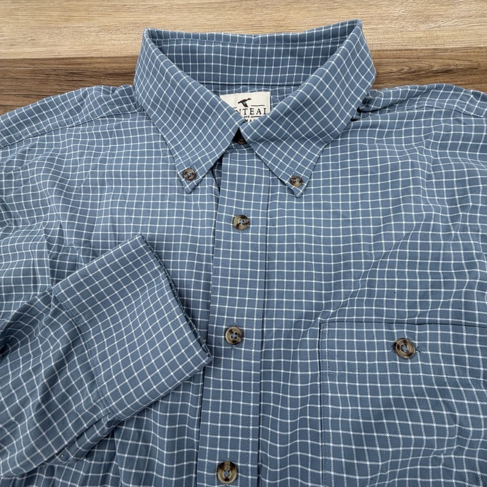Genteal Performance Long Sleeve‎ Button Down Shirt Large Plaid Stretch